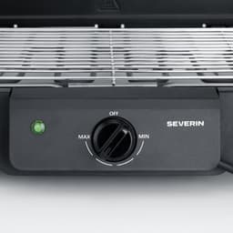 Severin PG 8594 Elektrische BBQ Tafelgrill – 2000 W – RVS Grillrooster – Met Voet – Zwart — thumbnail 3