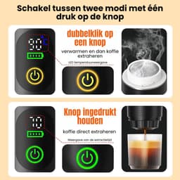 Aurixi® Draagbare Koffiemachine - Blender To Go - Draagbare Blender - Zwart - 28cm x 9cm x 9cm — thumbnail 5