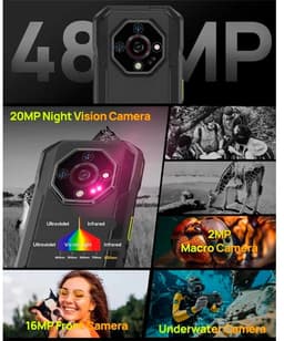 Smartphone Ulefone ARMOR X32 Octa Core 128 GB Zwart Oranje 16 GB RAM — thumbnail 3