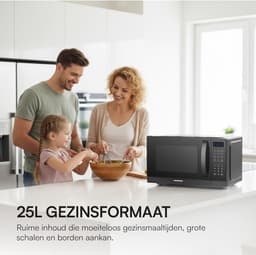 Digitale Magnetron met Grillfunctie, 25 Liter, 900W Magnetron & 1000W Grill — thumbnail 2