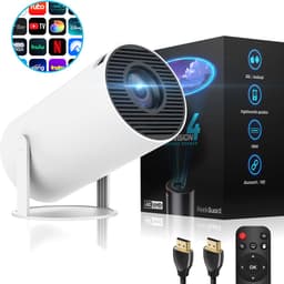 PEEKGUARD® ProVision 4 - Mini Beamer Wit - WiFi - HDMI - Bluetooth - 4K support Beamers Scherm - Apple & Android - Projector Draagbaar - Incl. HDMI kabel & Afstandsbediening — thumbnail 1