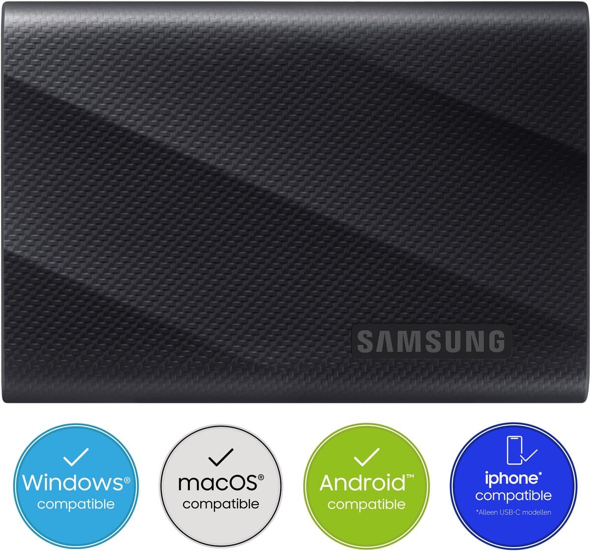 Samsung Portable T9 - Externe SSD - USB C 3.2 - Inclusief USB C en USB A kabel - Geschikt voor iPhone USB C - 2 TB — afbeelding 1