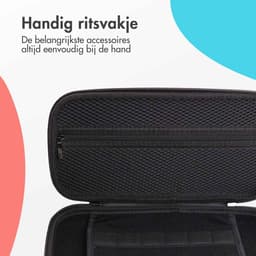 imoshion Case geschikt voor Nintendo Switch 2 / Nintendo Switch (OLED) - Hoes met Ritsvak en Handvat - Accessoires - Zwart — thumbnail 3