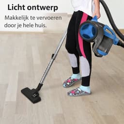 Stofzuiger zonder stofzak - Lichtgewicht- 1200W voor Tapijt en harde vloeren -3,0 Liter - Blauw — thumbnail 3