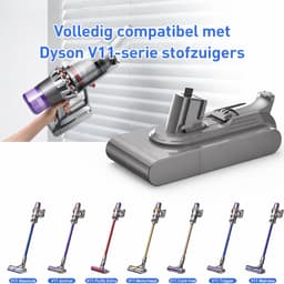 Accu geschikt voor Dyson V11, Outsize en V15 - 'Click Type' (Li-ion/6000mAh/25.2V) — thumbnail 3