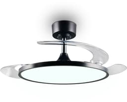 REALITY KASFJORD - Ventilator - Zwart mat - incl. 1x SMD 30 - Licht apart schakelbaar - Afstandsbediening - Geintegreerde dimmer - Traploos instelbare lichtkleur - Plafondbevestiging - Timer - Zomer- en wintermodus - 6 snelheidsniveaus — thumbnail 4