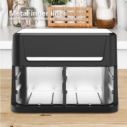 Airfryer XXL met Grill & Plancha - 12 Liter - 2800W - Vetvrij Frituren en Grillen — thumbnail 3