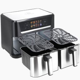 Airfryer XXL met Grill & Plancha - 12 Liter - 2800W - Vetvrij Frituren en Grillen — thumbnail 2
