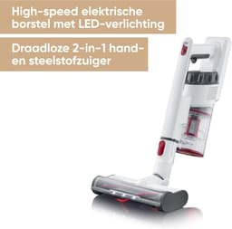 Draadloze Stofzuiger - Lichtgewicht Handstofzuiger - Snelle Reiniging - 40 Minuten Looptijd - 2-in-1 Functie - Wit — thumbnail 5