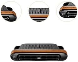 Nek Ventilator - Auto Hoofdsteun Ventilator - Autoventilator Achterbank - Handventilator - Nek Ventilator - USB - Dubbele Turbo - 3 Snelheden - ABS Behuizing - Houtlook