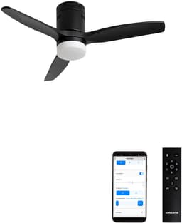 CREATE - Plafondventilator 40W silent (Ø112cm) 100% hout - Met licht LED - Met WiFi + Afstandsbediening - WIND CALM NATURAL WOOD — thumbnail 1