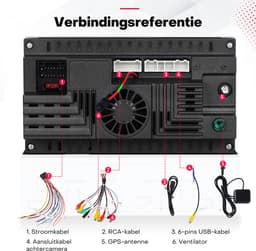 Boscer 1DIN Autoradio Universeel - 4+64GB Android 15 - Draadloze Apple CarPlay & Android Auto - 7 Inch HD IPS Touchscreen - Met Interne Koeling & Vernieuwd Bedieningspaneel - GPS, Bluetooth, WiFi - Achteruitrijcamera & Microfoon — thumbnail 4