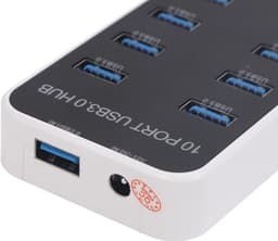 Aangedreven USB Hub - Poorten Uitbreider - Meer Apparaten - 10 Poorten 5Gbps - 121 Gram — thumbnail 4