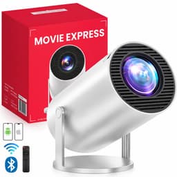 STOBE Movie Express Mini Beamer - Smart Projector met Android 14, Netflix & Apps - 4K Support - WiFi & Bluetooth - Geschikt voor iPhone & Android smartphone - Movie & games projector - wit — thumbnail 1