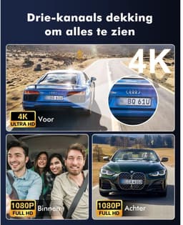 RONN® Dashcam Voor en Achter - Dashcam - Dashcam Voor Auto - Zwart - 5cm x 12cm x 7cm — thumbnail 3