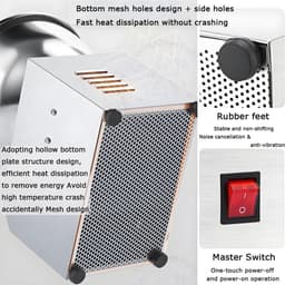 Elektrische Kneedmachine - Deegmixer Keukenmachine - Professioneel Thuisgebruik - Dubbele Rotatie 360 Graden - 5 tot 8 Kg Capaciteit — thumbnail 5