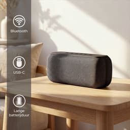 Sonume One - Draagbare Bluetooth Speaker - 12 Uur Speeltijd - 60 Watt - Draadloze Muziek Box - IPX6 Waterbestendig - Krachtige Bass - Speaker Bluetooth - Bluetooth Box - Portable Speaker - Zwart — thumbnail 2