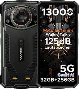 DOOGEE Fire 7 Ultra 5G - AI Outdoor telefoon - Robuuste smartphone - 32 GB RAM + 256 GB ROM (2 TB) - 13000 mAh - 125 dB luidspreker - POC & BT walkietalkie - Gemini AI - NFC - OTG - GPS - SOS - Grijs — thumbnail 1