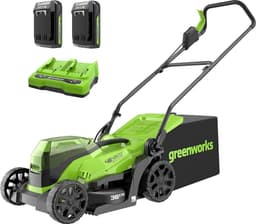 Accu Grasmaaier - Snoerloze Maaier - Gazon Onderhoud - Dubbele Accu Kracht - 36cm Maaibreedte - Groen Zwart Grijs — thumbnail 1