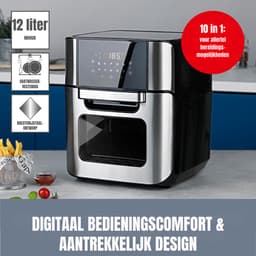 SVN®Heteluchtoven - Oven - Airfryer Oven- Zilver - 38cm x 33cm x 37cm — thumbnail 5