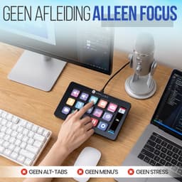 Uniluxe Stream Dock - Streaming Deck - Macro Keyboard 15 Toetsen - Voor Streaming Werk en Productiviteit - Multifunctioneel - Programmeerbaar - Soundboard - Steam deck — thumbnail 2