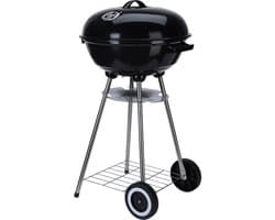 Kogelgrill Houtskoolbarbecue op Wielen 46 cm Zwart