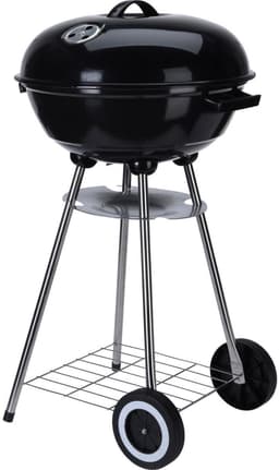 Kogelgrill Houtskoolbarbecue op Wielen 46 cm Zwart — thumbnail 1