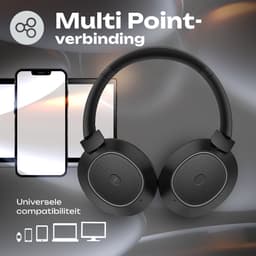 PowerLocus - Universe - Active Noise Cancelling Koptelefoon - Hybric ANC mode - 60+ uur batterijduur - Over-Ear - Microfoon - Koptelefoons - Deep Bass Modi - Zwart — thumbnail 3