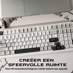 EPOMAKER x AULA F99 - Wit - Mechanisch Draadloos Toetsenbord - RGB - 100% - QWERTY - Gaming Keyboard - Leobog Reaper Switch — thumbnail 2