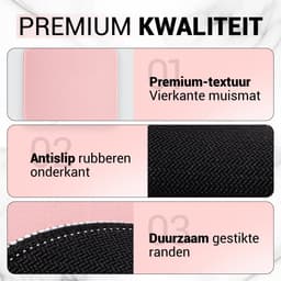 Muismat Lichtroze - Antislip Mousepad 21X18 CM - Gaming Muismat voor Kantoor en Gaming — thumbnail 3