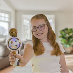 Squishmallows - Cam - draadloze karaoke microfoon voor kinderen - oplichtend LED display - speaker - stemvervorming — thumbnail 5
