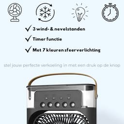VeltroGoods - luchtkoeler - mistfunctie - plug-in mini ventilator — thumbnail 5