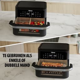 Tristar Airfryer FR-9432 - 10L - Dual Zone Flex - Kijkvenster - 8 voorprogramma's - Snackverdeler - 2800W — thumbnail 3
