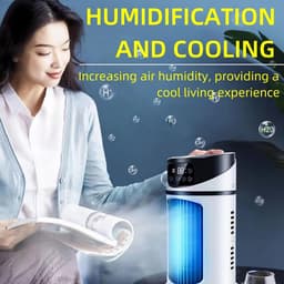 3 IN 1 Draagbare Airconditioner Ventilator - Verdampingsluchtkoeler Licht - Persoonlijke Luchtventilator - Stille Luchtkoeler met Laag Geluidsniveau - Desktop Thuis Kamer Camping Kantoor — thumbnail 2