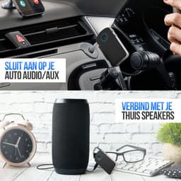 Strex Bluetooth Receiver Auto AUX - 3.5mm Adapter met Handsfree Bellen - BT 5.4 - Bluetooth Ontvanger — thumbnail 3