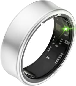 Focus® S2 Smart Ring - Zilver - Maat 11 - AI Coach - Hartslag - Menstruatiecyclus - Slaap Monitor - Herstelscore - Slimme Ring - Sport Prestatie - Stappenteller -IP68 Waterdicht - O2 Meting - Dames - Heren - Wearables - Oplaad Case - beschermring — thumbnail 1