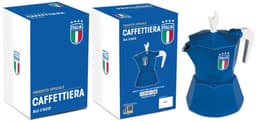 Moka pot Mokavit Italia FIGC Blauw – Italiaanse percolator 3 kopjes – Alternatief voor Bialetti – Voetbal editie — thumbnail 3