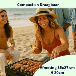 Ceruzo Opvouwbare Barbecue - 35x27 cm -Draagbare Houtskool Grill – Compact-Lichtgewicht — thumbnail 3