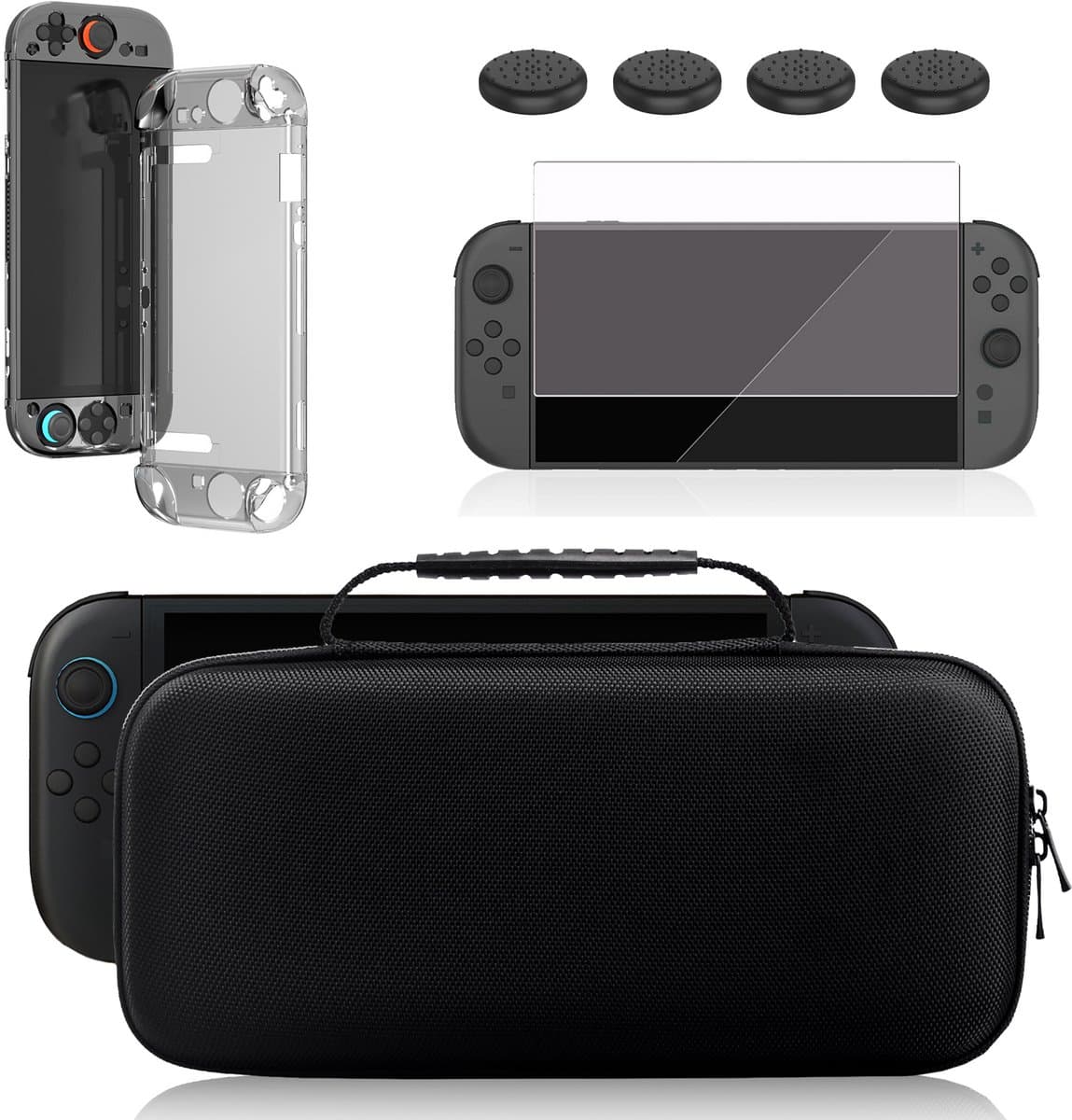 Controlla - Case geschikt voor Nintendo Switch 2 - Hoesje geschikt voor Nintendo Switch 2 - Inclusief screenprotector - Beschermhoes - Thumb grips — afbeelding 1