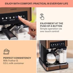 MKSS® Espressomachine - Koffiezetapparaat - Koffiemachines - Bruin — thumbnail 3