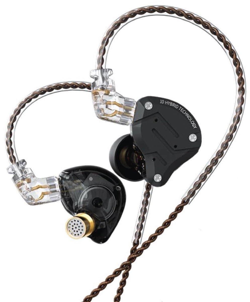 KZ ZS10 Pro - In-Ear Monitor - IEM - met HiFi Geluid - Dynamische Drivers - Metaal Design - Incl Kabel & Eartips - Zwart — afbeelding 1