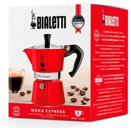 Bialetti Moka Express 3 Kops Rood – Espressopot – Aluminium – 130 ml — thumbnail 4