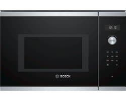Bosch BFL554MS0 - Serie 6 - Inbouwmagnetron- Eenvoudig te reinigen: hydrolyse - 25 l - 900 W - RVS