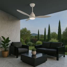 A-Flow Aerolight 48 Inch Plafondventilator met Verlichting - Wit - Afstandsbediening - 6 Snelheden - Dimbare LED Lamp - Timer — thumbnail 3