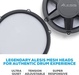 Alesis Nitro Max Kit Elektrisch Drumstel met Stille Mesh Pads, 10" Dual Zone Snare, Bluetooth, 440+ Authentieke Klanken, Drumeo, USB MIDI, Kick Pedaal — thumbnail 5
