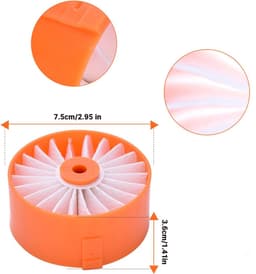 6 Stuks Filter - Wasbaar En Herbruikbaar - Onderdelen Set - Stofzuigerfilter - Geschikt Voor Black + Decker Powerseries Extreme Steelstofzuiger - Stofzuigerfilter Geschikt voor Bsv2020g En Bsv2020p — thumbnail 2