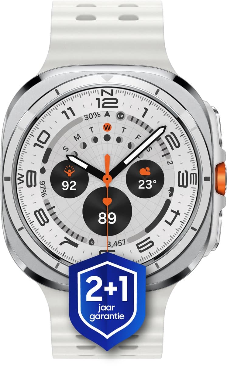 Samsung Galaxy Watch Ultra (2025) - Smartwatch - 47mm - E-simkaart - Titanium White + 1 jaar extra garantie — afbeelding 1