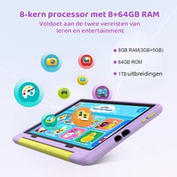 Hotlight KT1016 - Android 14 kindertablet - 10.1 inch kinder tablet - 8(3+5)GB RAM/64GB ROM– 5000mAh - Paars — thumbnail 3