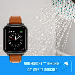 Weewise WS80 - GPS Horloge Senior - Smartwatch voor Ouderen - Persoonlijke alarmen - alarm horloge ouderen - GPS Horloge Alzheimer - Valdetectie - Bruin — thumbnail 2