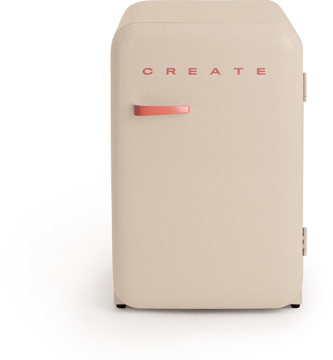 CREATE - Koelkast in retrostijl - Zand - Handvat Terracotta - FRIDGE RETRO 107L — afbeelding 1